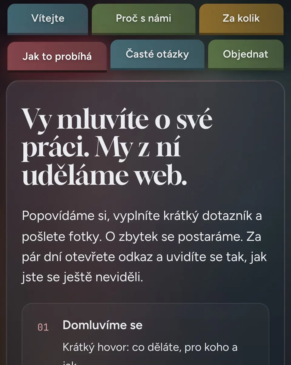 Sample website in the Nord colour profile